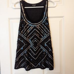 Express two-toned sequin tank top